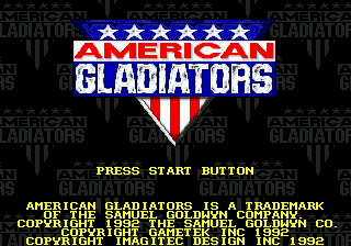 American Gladiators (USA) Title Screen